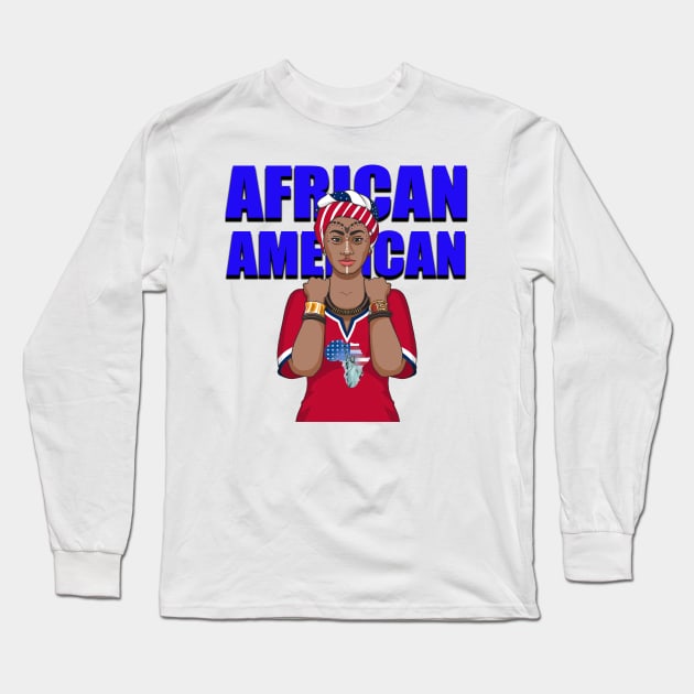 African American Long Sleeve T-Shirt by Diaspora Wear